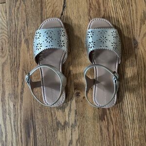 Old Navy Girls Gold Floral Sandals